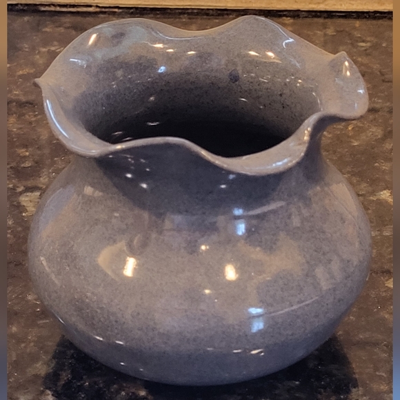 Nell Cole Graves Signed Blue Pansy Bowl 1992 Seagrive, North Carolina Pottery - Picture 10 of 12